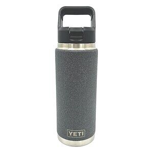 LASER ENGRAVED PERSONALIZATION YETI 26oz. BOTTLE WITH STRAW LID - BLACK STONE